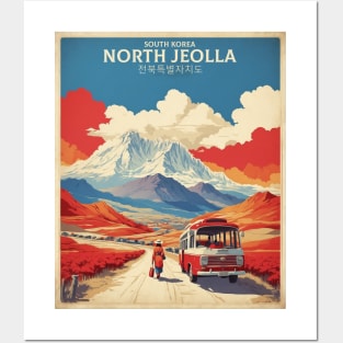 North Jeolla South Korea Travel Tourism Retro Vintage Posters and Art